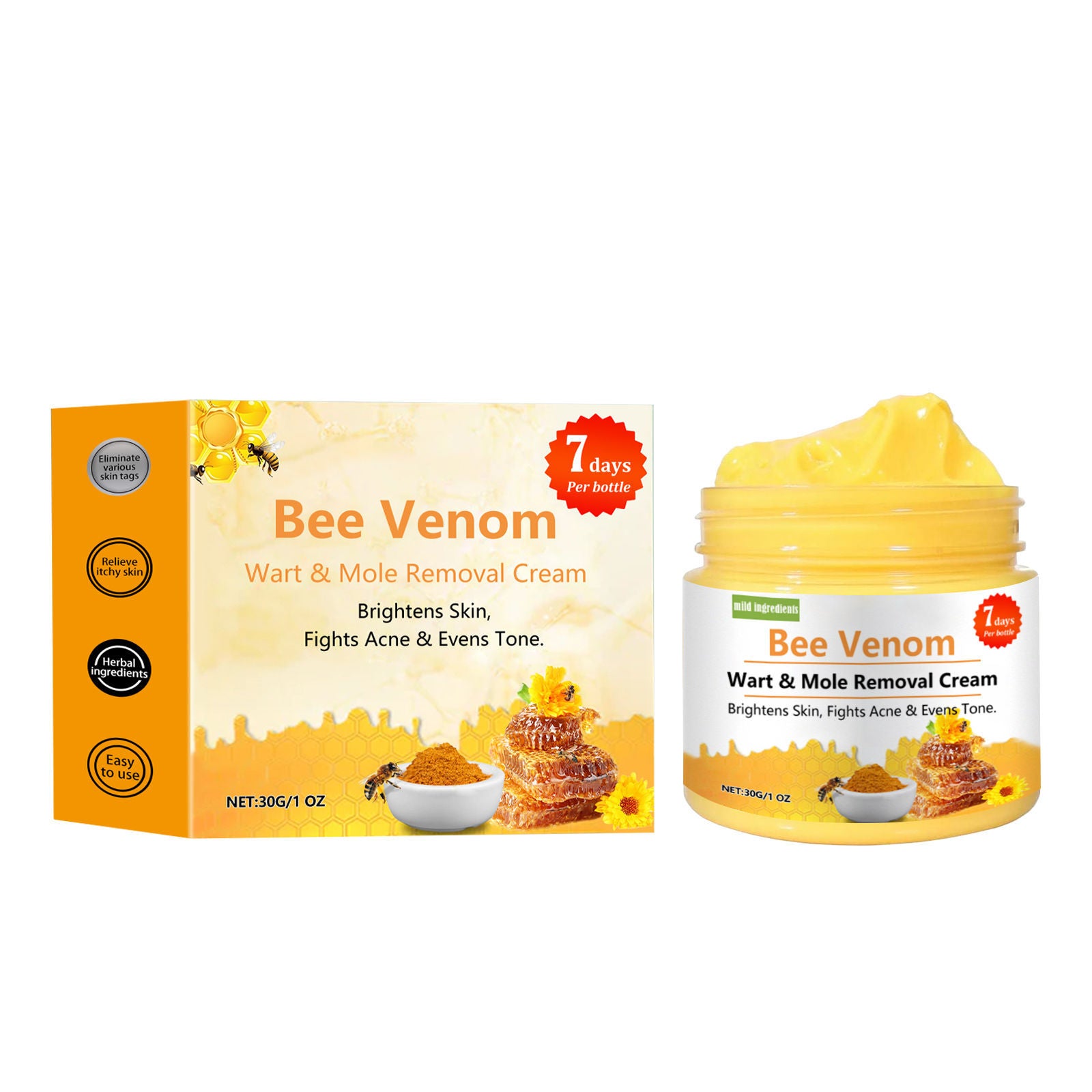Bee Venom Body Care Cream, Skin Smoothing, Natural Skin Repair, Gentle Cleansing ,30g