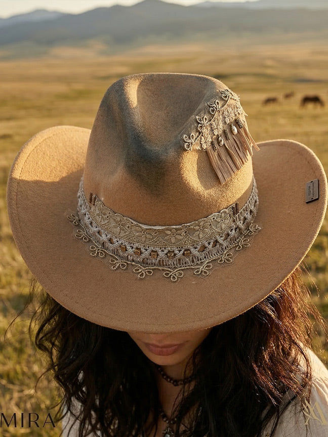 By Carmenzo Boho Dentelle hat