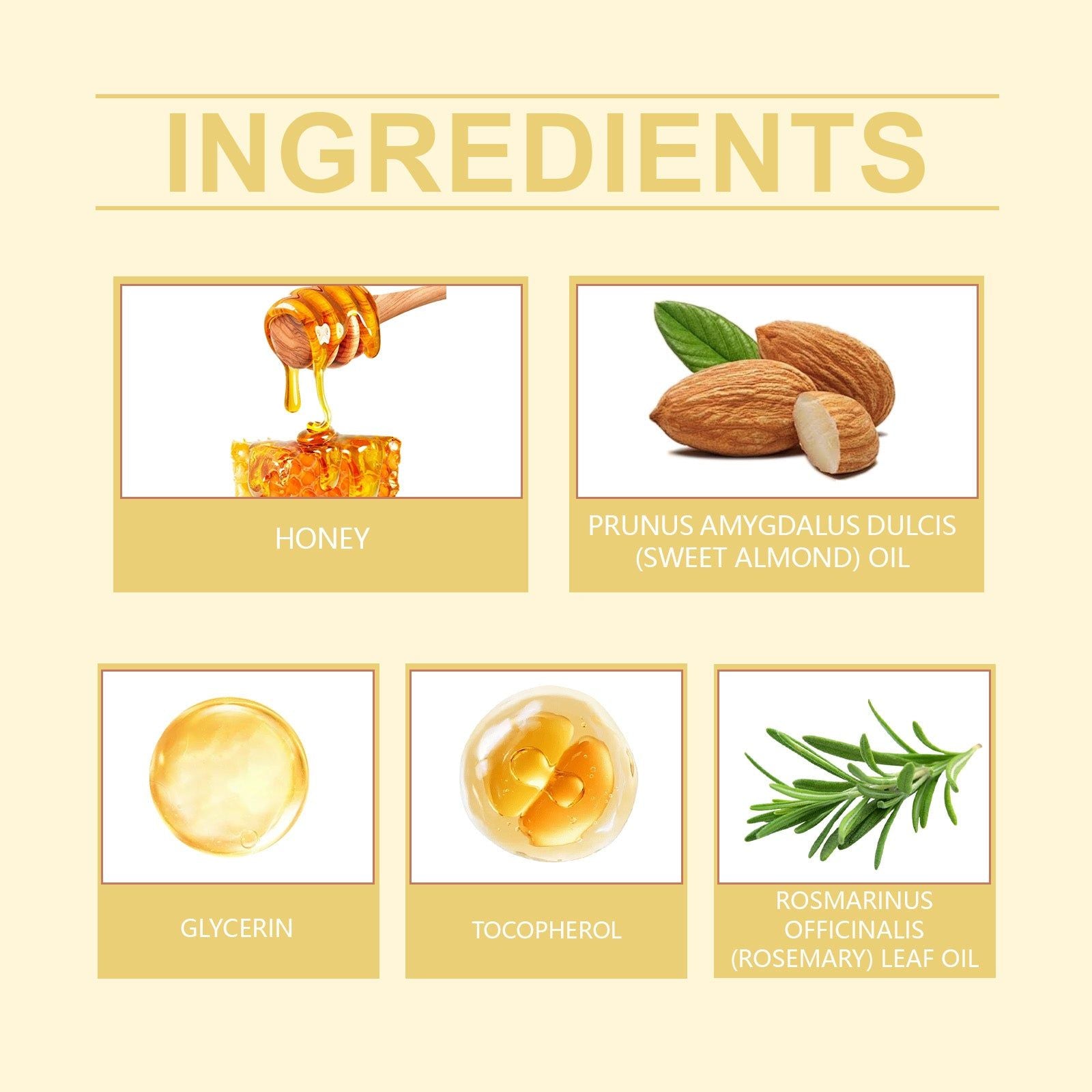 Almond Honey Hair Care Cream, Nourish and Care for Plump, Smooth, Healthy Hair ,100ml
