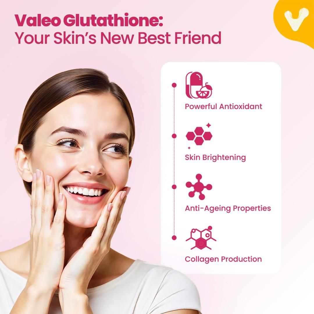 Valeo Glutathione+ Effervecent Tabs and Apple cider vinegar capsule's 60