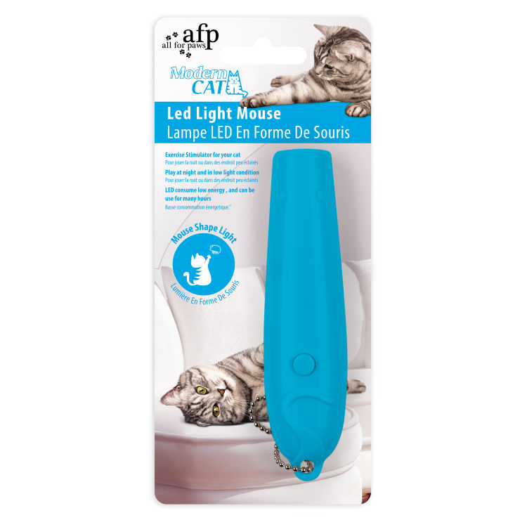 All For Paws Modern Cat Led Light Mouse Assorted - 8 pcs/pk