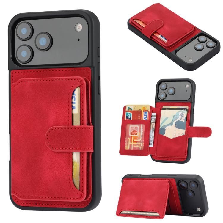 For iPhone 18 Pro Max / iPhone 17 Pro Max Skin Feel Dream RFID Anti-theft PU Card Bag Phone Case