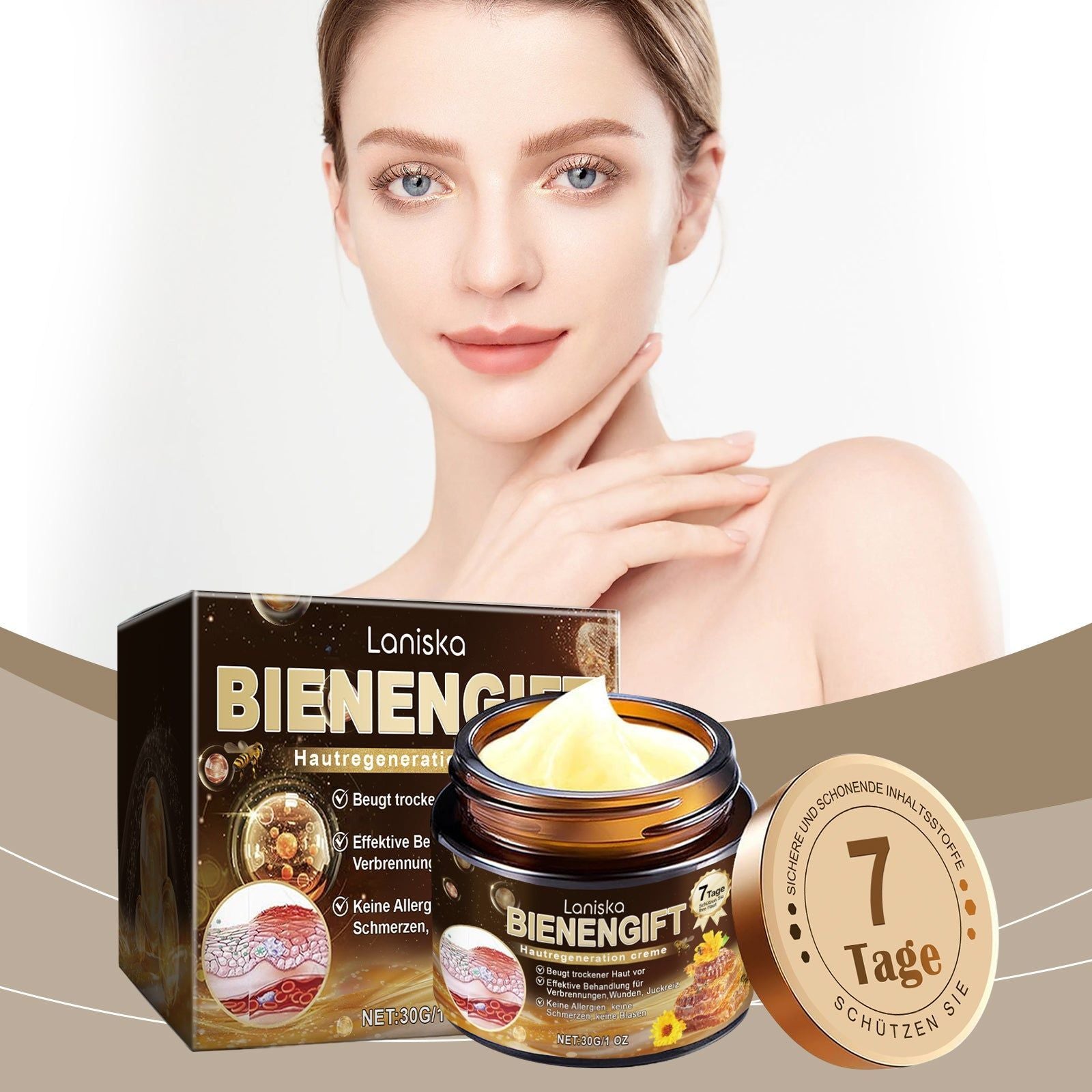 Bee Venom Moisturizing Cream, Deep Hydration, Soft Skin, Natural Nourishment ,30g
