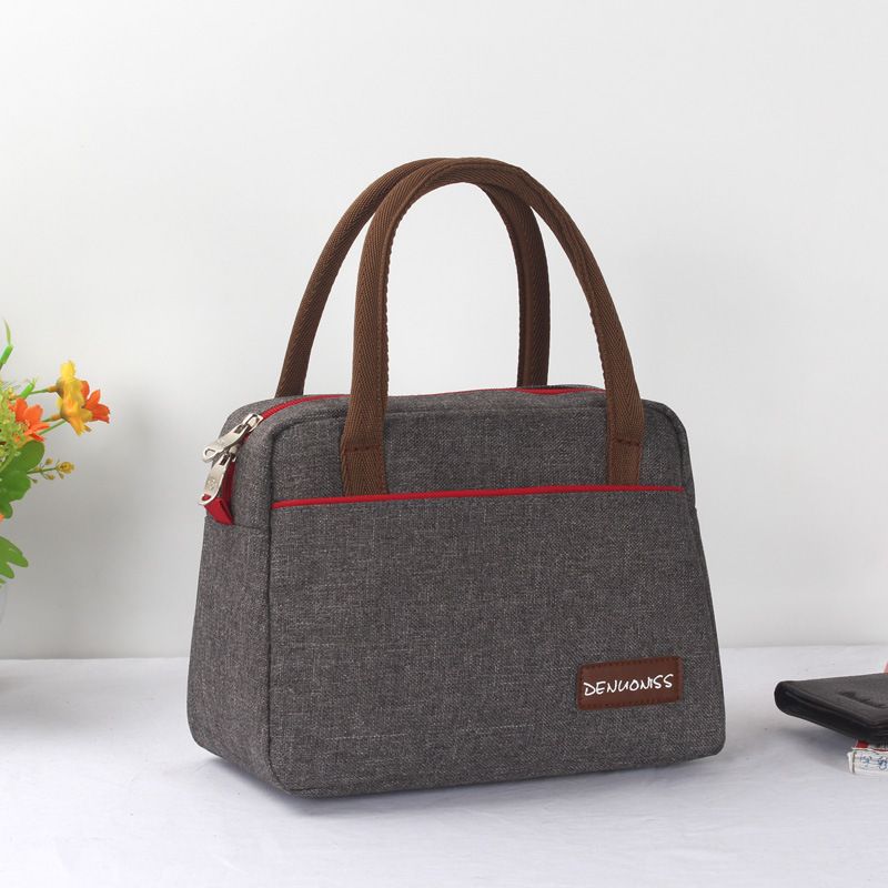 Vintage Denim Shoulder Tote Bag with Front Pocket