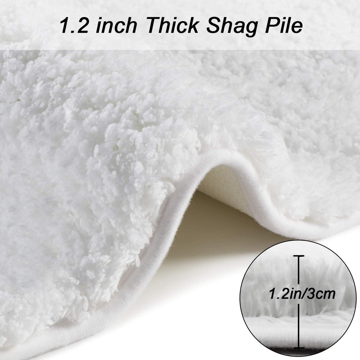 AIESY® Super Soft Modern Shaggy Anti-Slip Bath Mat for Home