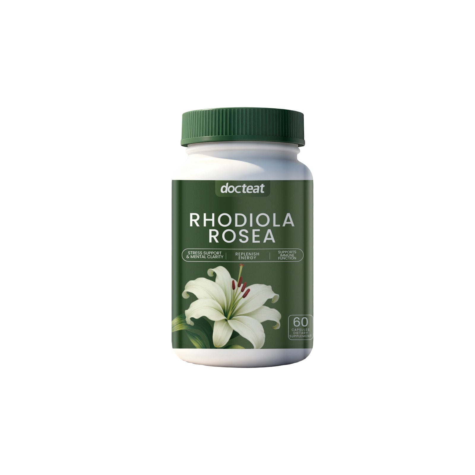 Boost Mood and Energy with Rhodiola Rosea Capsules, Natural Stress Relief, Body Care ,60 capsules