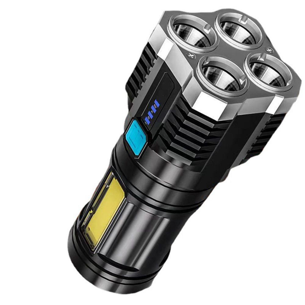 Portable Flashlight Rechargeable 4 LED Flashlight Super Bright Torch For Outdoor