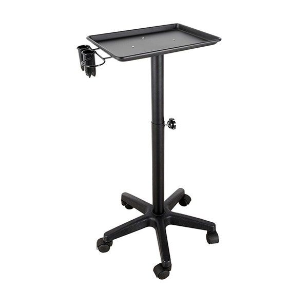Onetech Trolley With Metal Tray Black Pl-L121