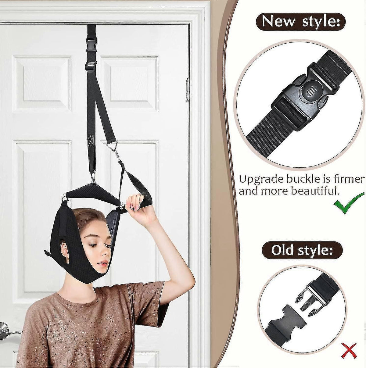 Neck Stretcher Cervical Traction Device For Home Use Over The Door Neck Traction Device Portable Cervical