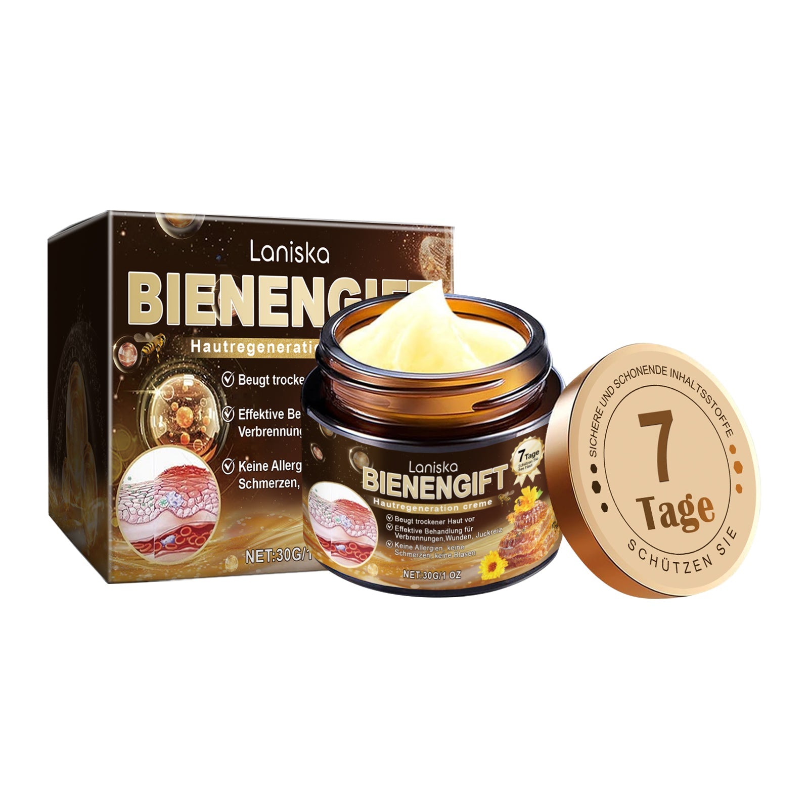 Bee Venom Moisturizing Cream, Deep Hydration, Soft Skin, Natural Nourishment ,30g