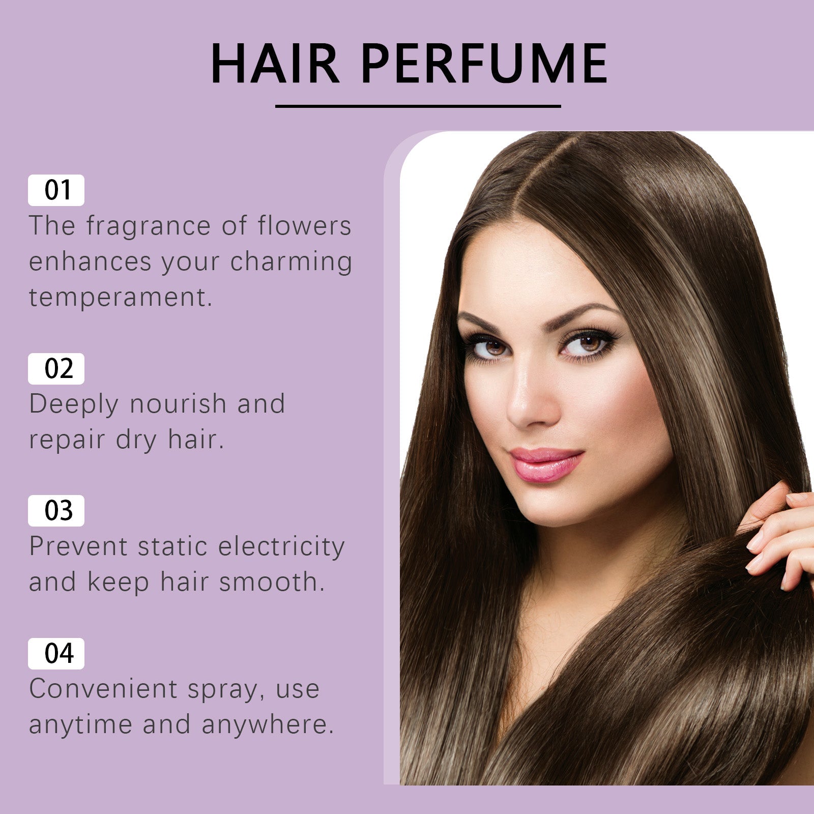 Chamomile Hair Perfume Spray, Hydrating Floral Fragrance for Soft Shiny Hair ,50ml