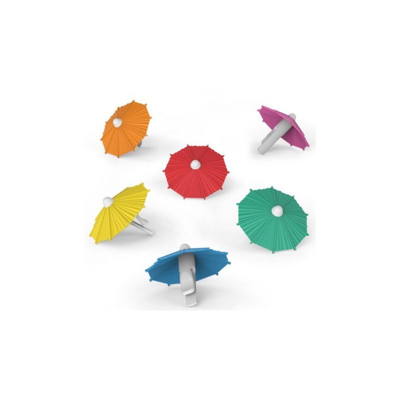 24pcs Umbrella Wine Glass Markers Drinking Cup Identifier Party Supplies