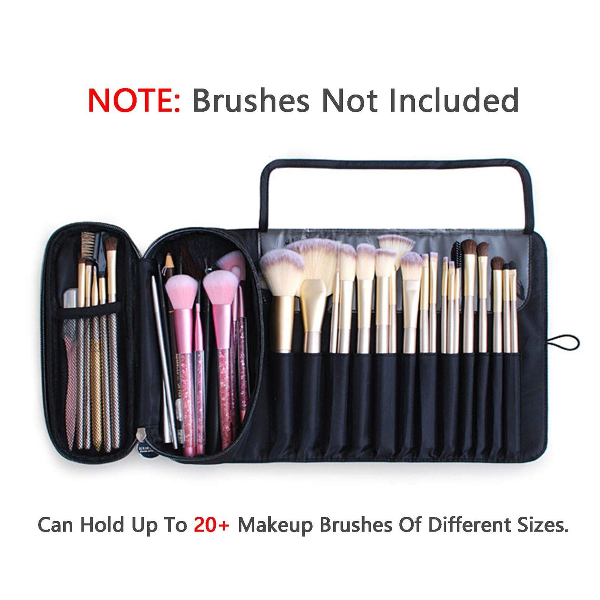 Makeup Brush Organizer Makeup Storage Bag Brush Holder Cosmetic Bag Roll Up Holder