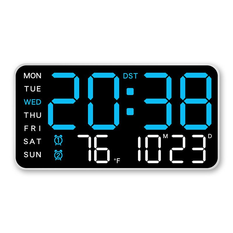 Digital Alarm Wall Clock Large LED Display Table Clock for Home Office Bedroom Living Room