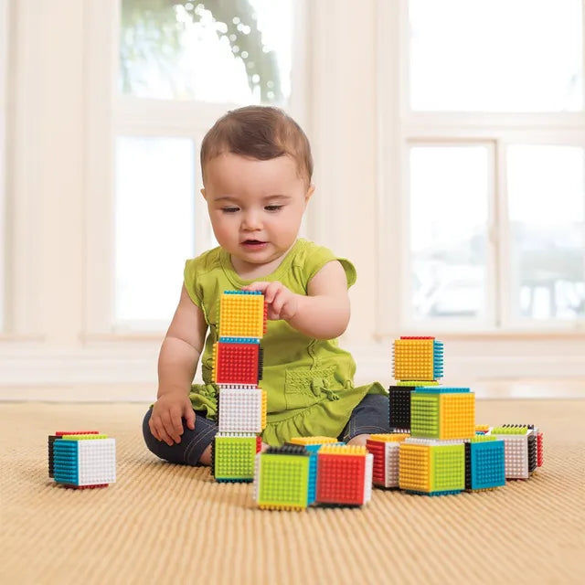 Infantino Baby Press & Stay Sensory Block Activity Toy - 24 Pcs