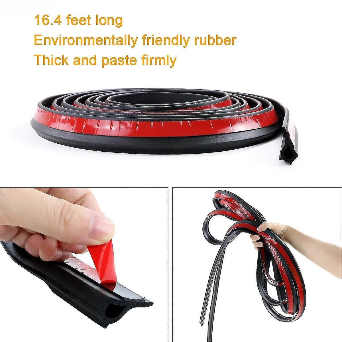 3/5m Adhesive Universal Weather Stripping Pickup Truck Bed Rubber Tailgate Seal Kit For Toyota For Hilux Sr5 Sr|fillers, Adhesives