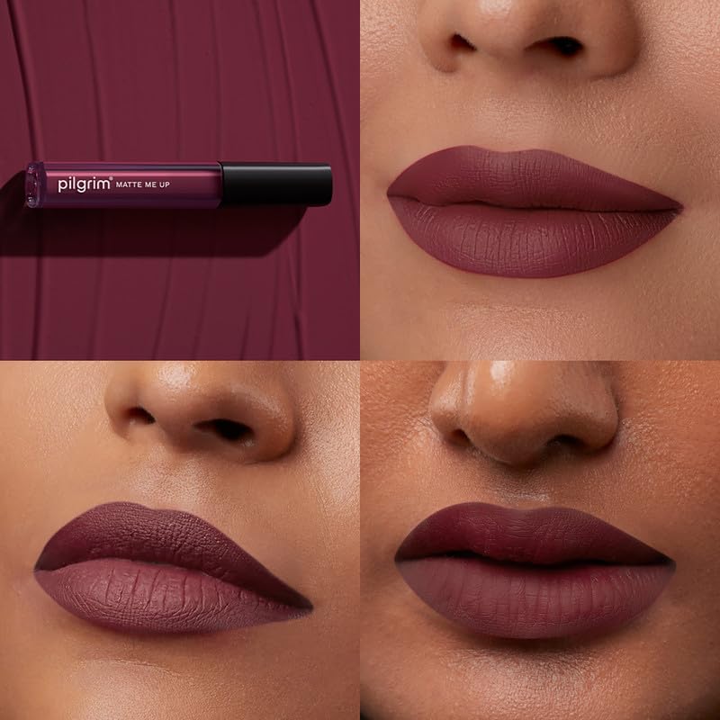 Pilgrim Liquid Matte Lipstick - Berry Tease 3gms