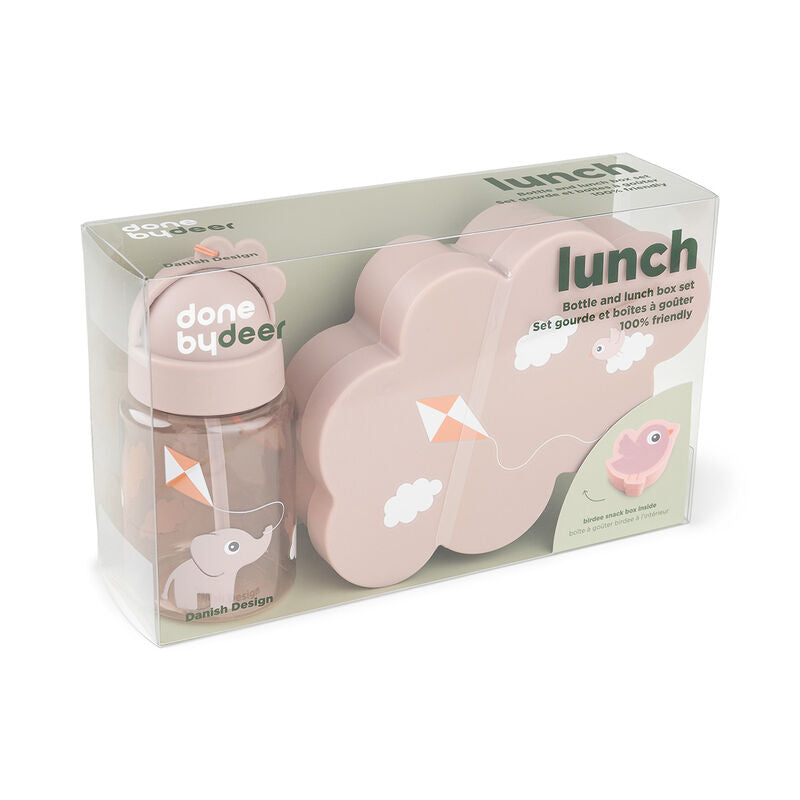 Done by Deer-Lunch & snack box w/straw bottle - Playground - Powder