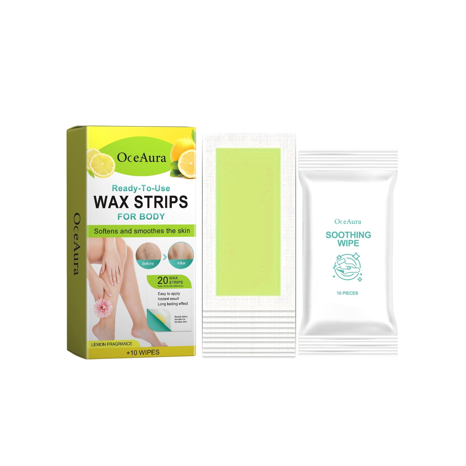 Body Hair Removal Wax Strips, Gentle, Effective, Smooth Skin, Easy at Home ,1set