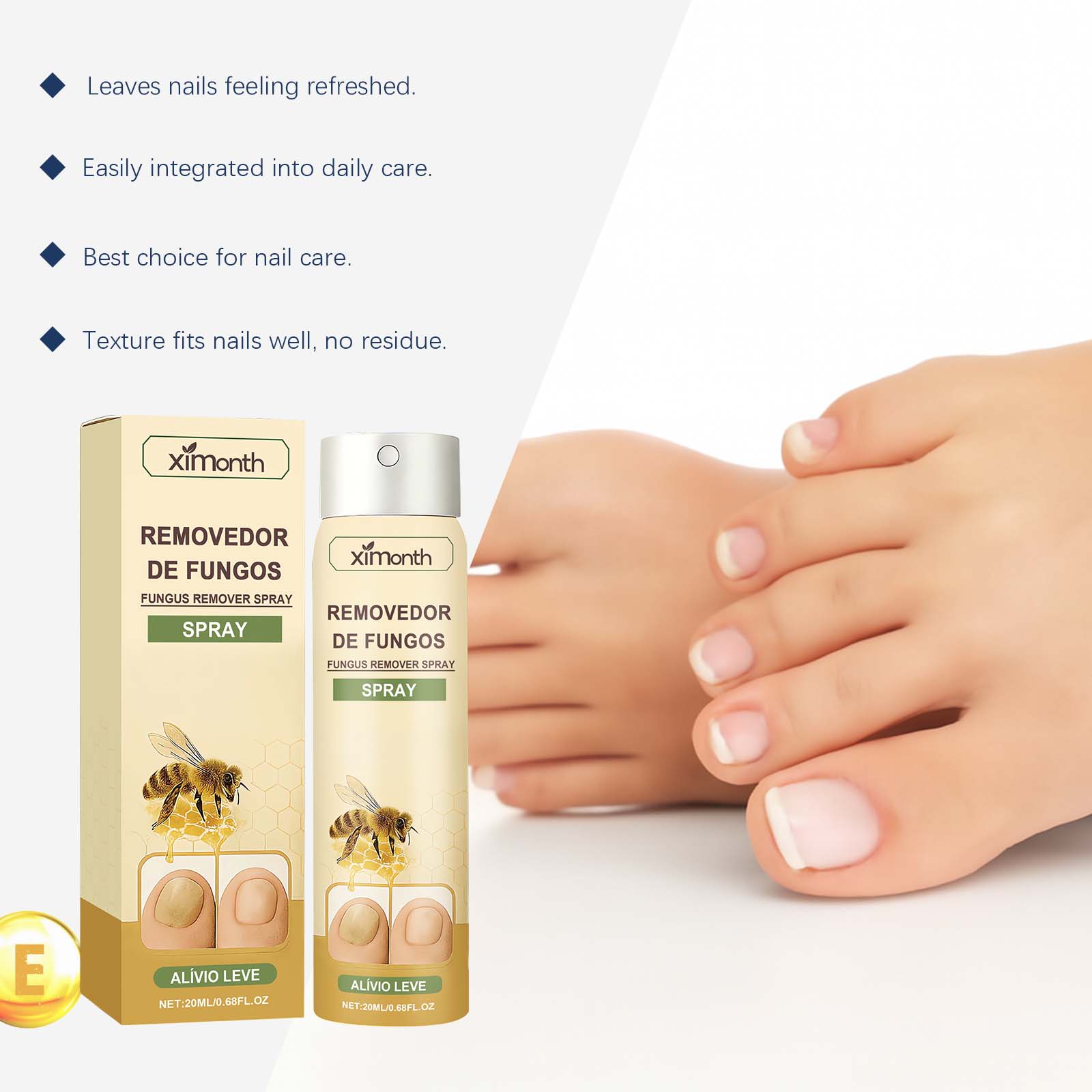 Bee Venom Nail Care Spray, Natural Nourishing, Strengthening, Moisturizing, Gentle Nail Treatment ,20ml