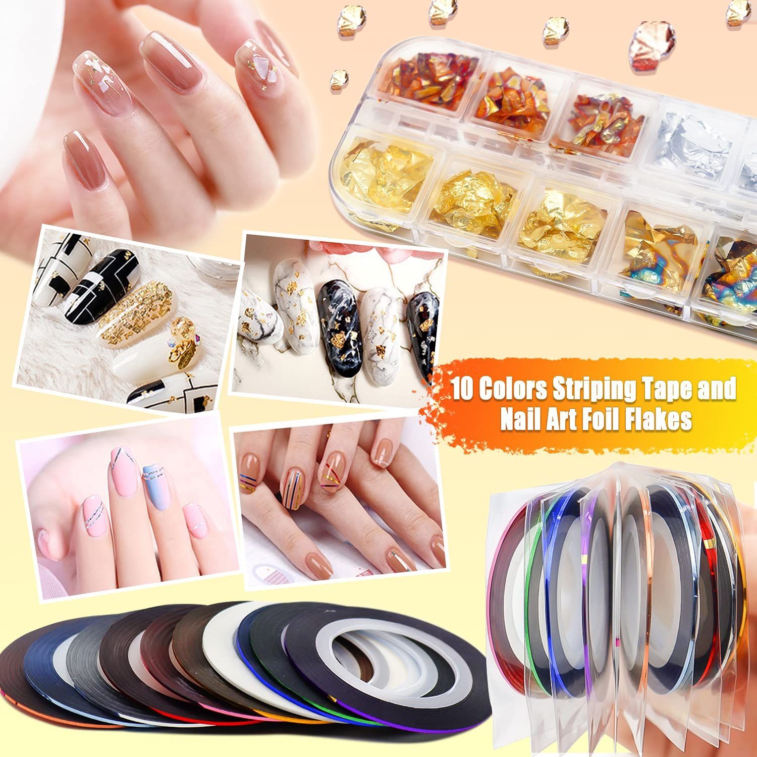 Nail Art Brushes Kit Professional Complete Nail Art Painting Decorative Tool Set
