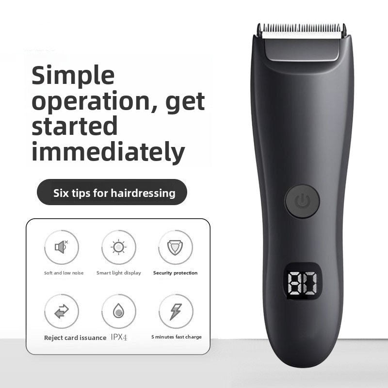 Waterproof Hair Clipper with 2 Combs