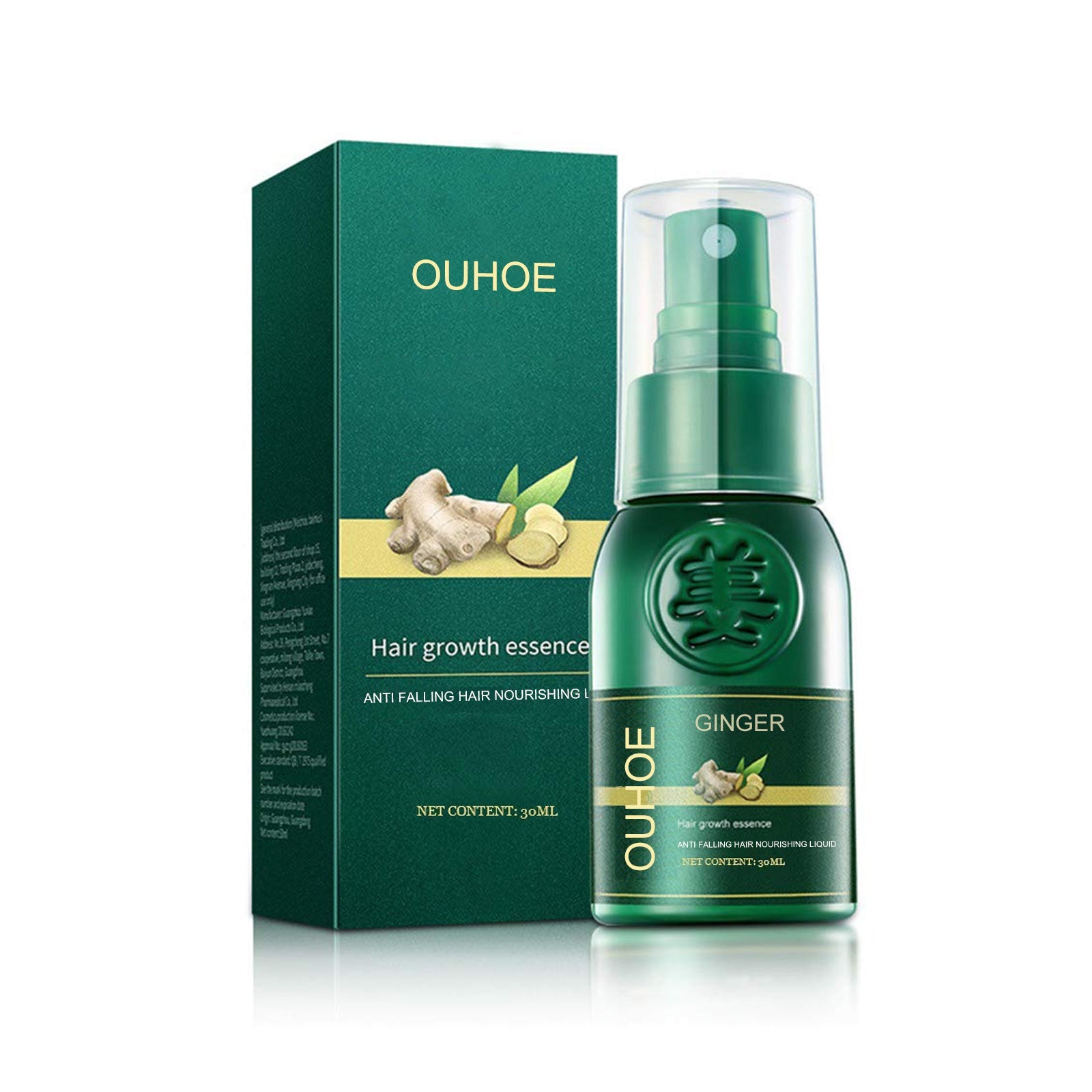 Boost Hair Growth Naturally with Ginger Hair Essence, Moisturizing & Smoothing Treatment ,30ml