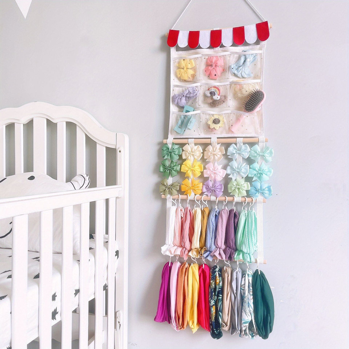 Hair Bow Holder Headband Organizer for Girls Hair Clip Hanger Wall Hanging Decor