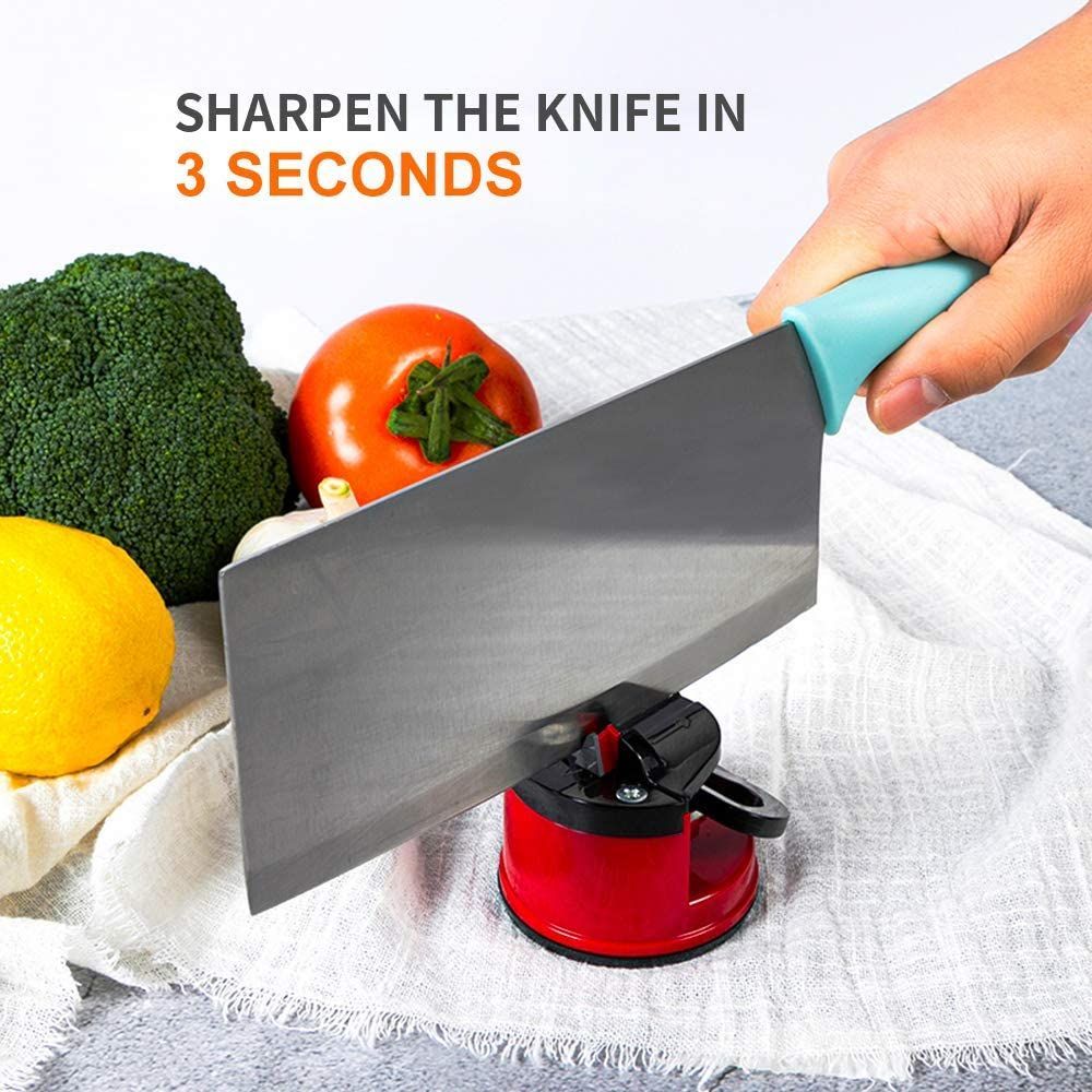 Mini Knife Sharpener With Suction Base Tungsten Steel Kitchen Gadgets