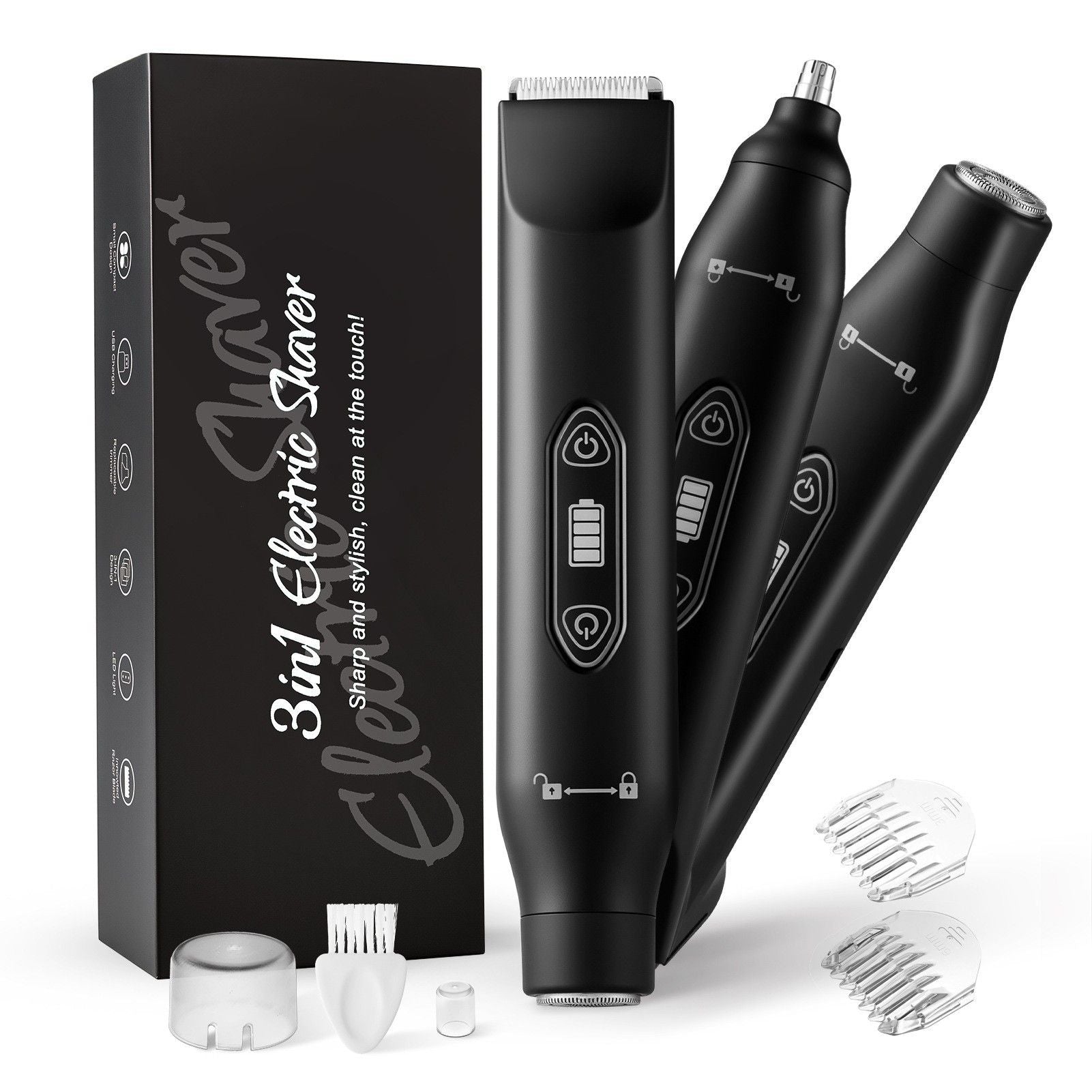 3-in-1 USB Rechargeable Grooming Trimmer Kit