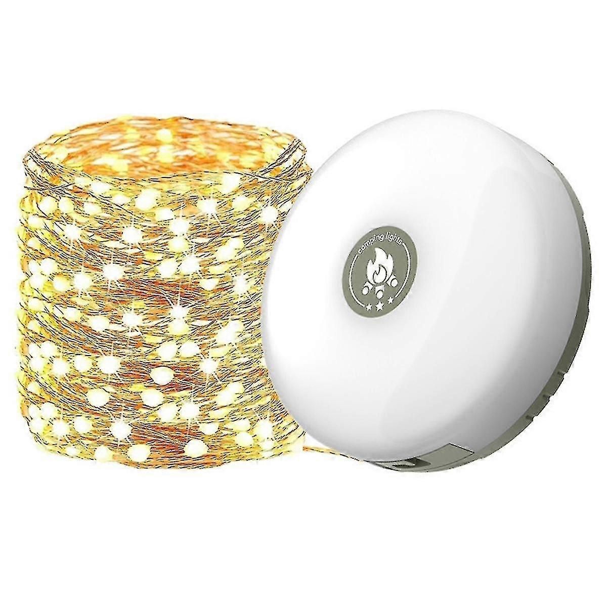 Rechargeable Camping Lantern With String Lights and Power Bank