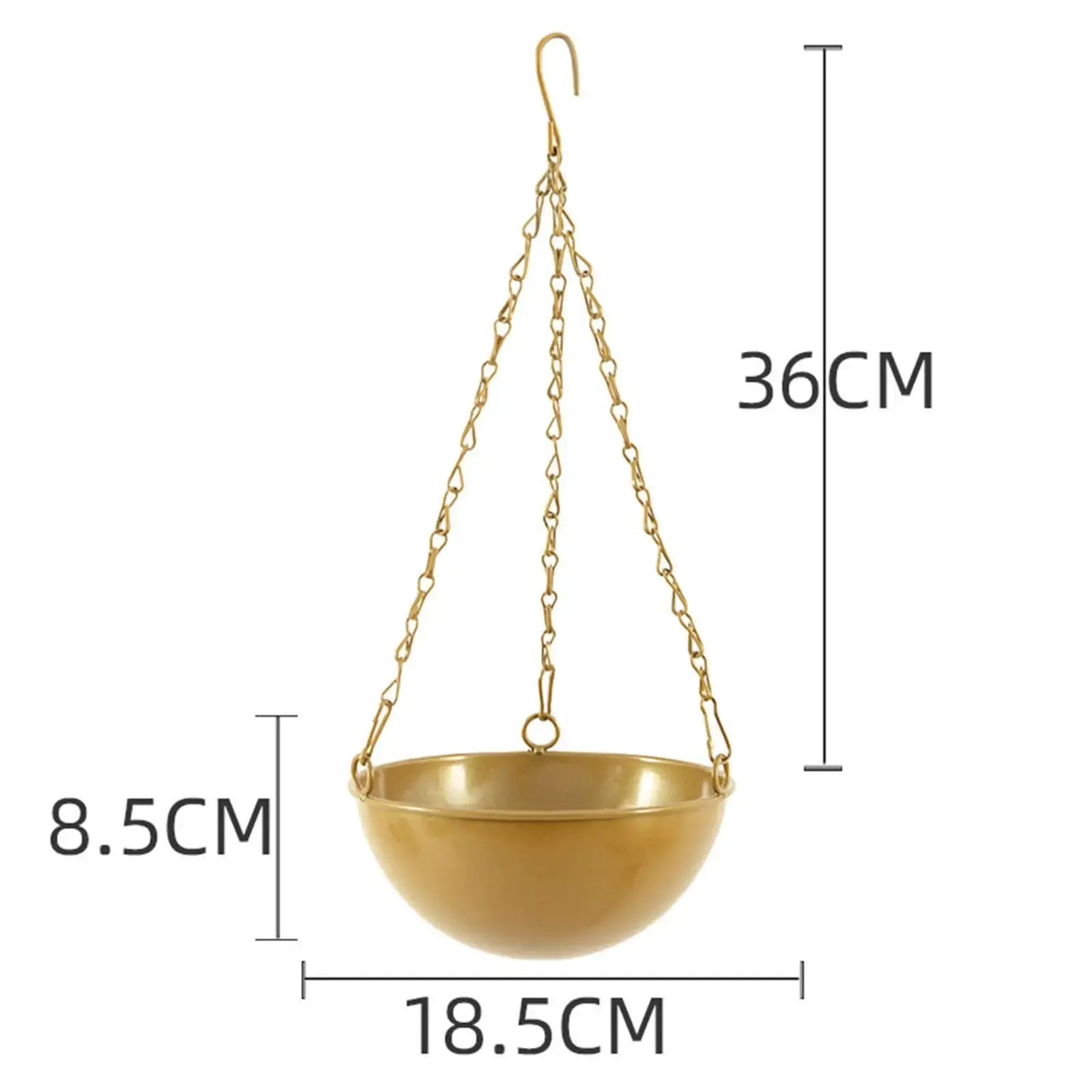 Hanging Flower Pot Decor Display Container Iron Flower Basket for Balcony Succulent Indoor
