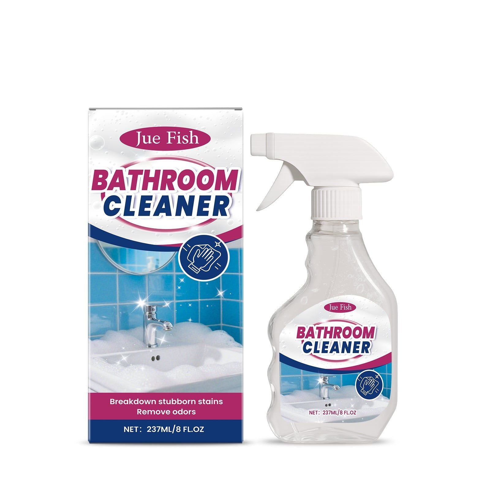 Bathroom Cleaner, Powerful Cleaning and Decontamination for Shower, Tiles, and Stains ,237ml