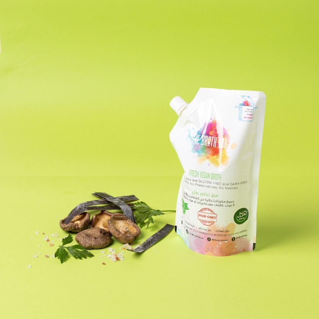 Fresh Vegan Broth - 500ml Pouch pack of 3