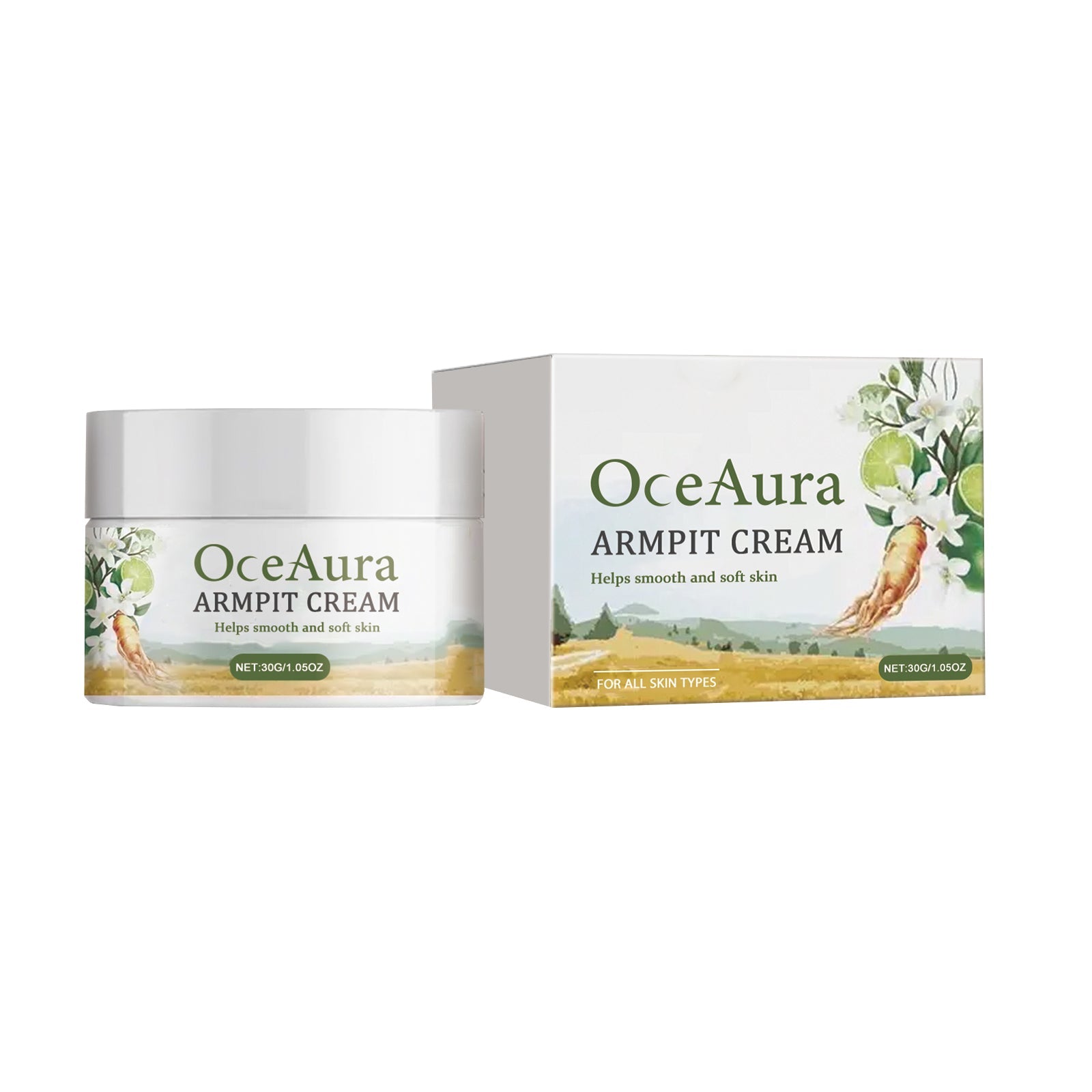 Armpit Brightening Cream, Moisturizing, Skin Lightening, Odor & Irritation Relief ,30g