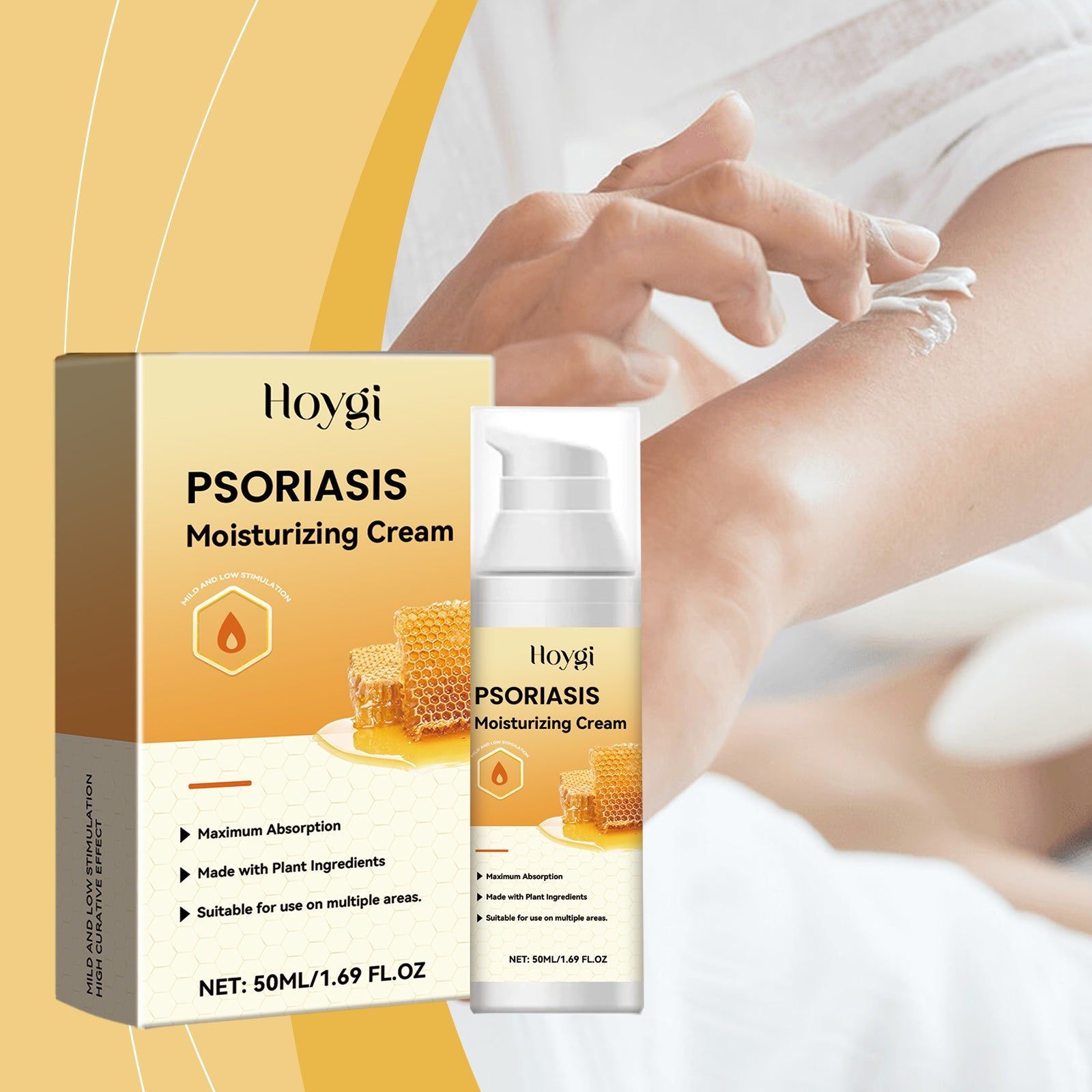 Beeswax Skin Care Cream, Moisturizing, Soothing, Psoriasis Relief, Natural Herbal Skin Care ,50ml