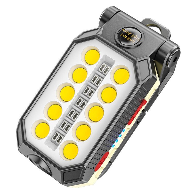 Mini Flashlight Handheld LED Work Light Rechargeable Magnetic Camping Lantern