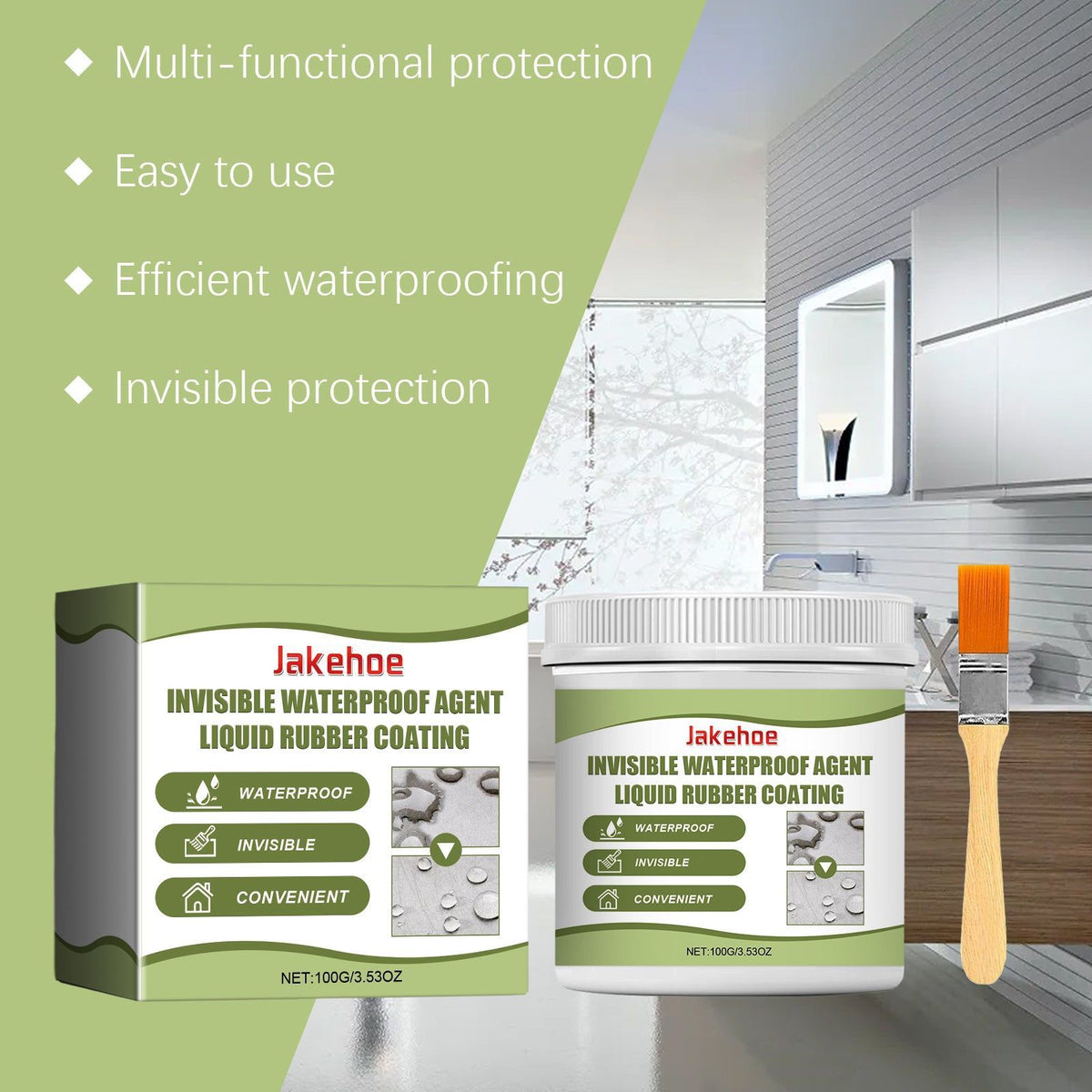 Invisible Waterproof Sealant, Moisture-Proof, Leak-Free, Easy to Use, Household Waterproof Glue ,1set