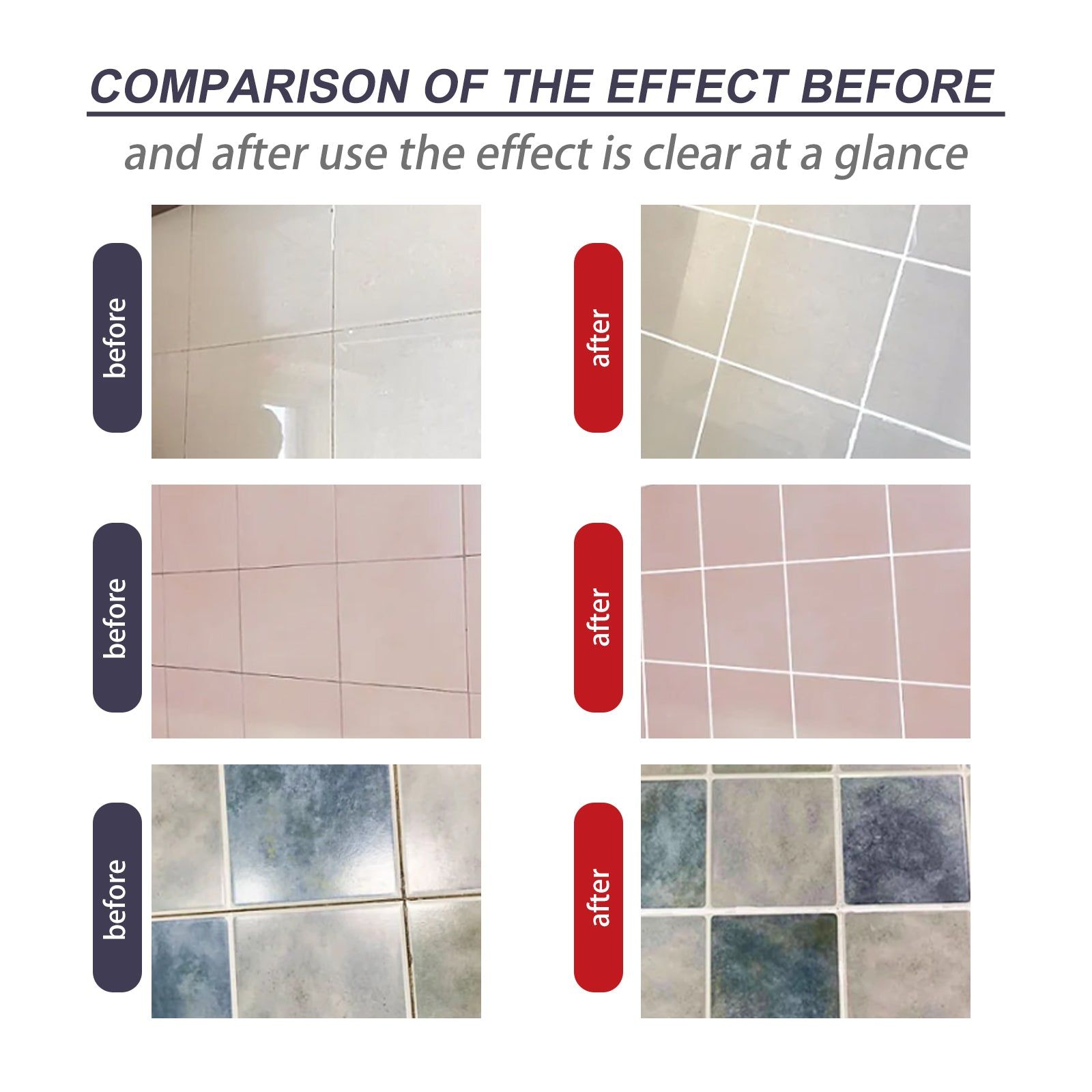 Premium Tile Repair Kit, Waterproof, Crack Filler, Mold Prevention, Easy Fix ,100ml