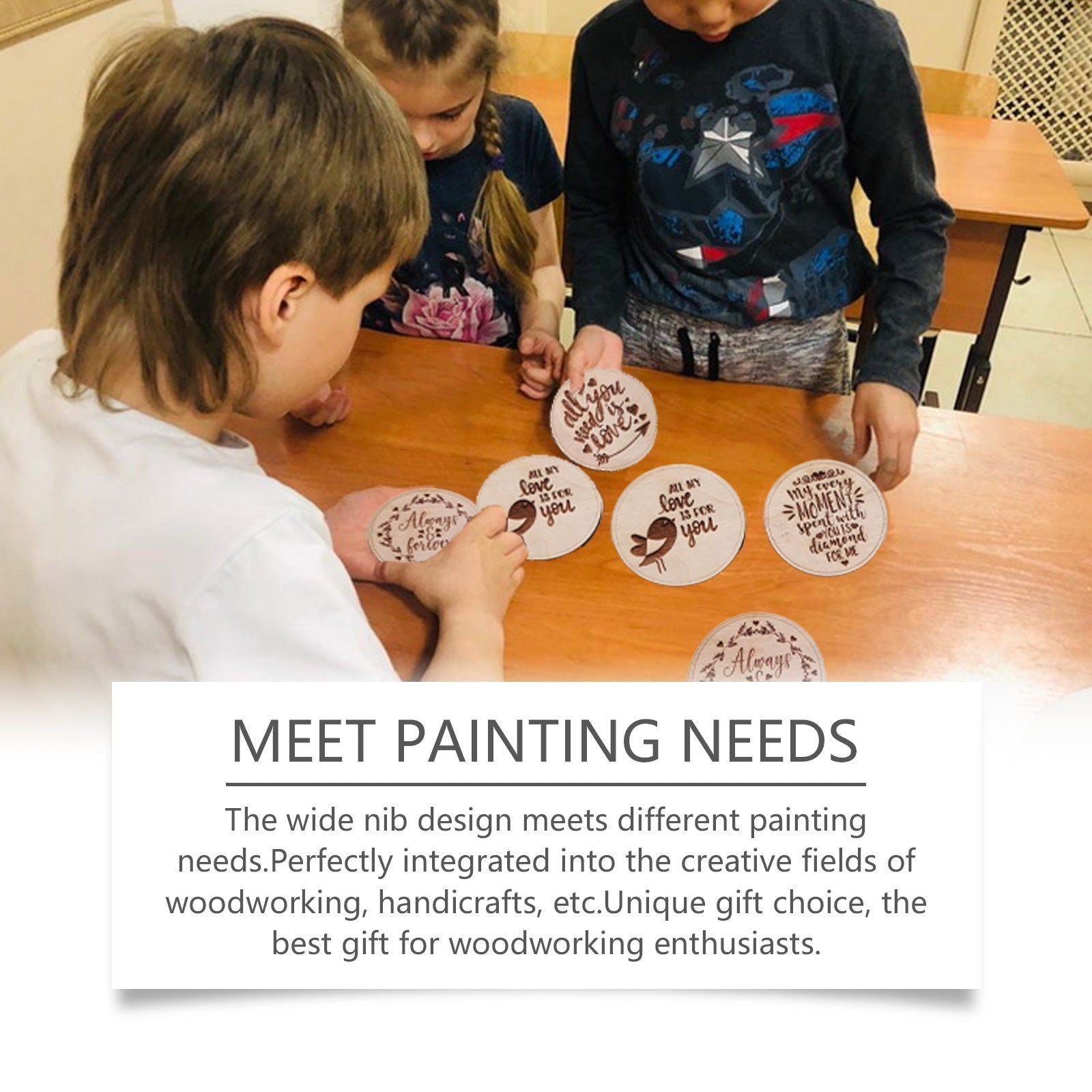 Create Stunning Wood Art with Burn Marker Pen, Pyrography, DIY Craft ,3 pieces