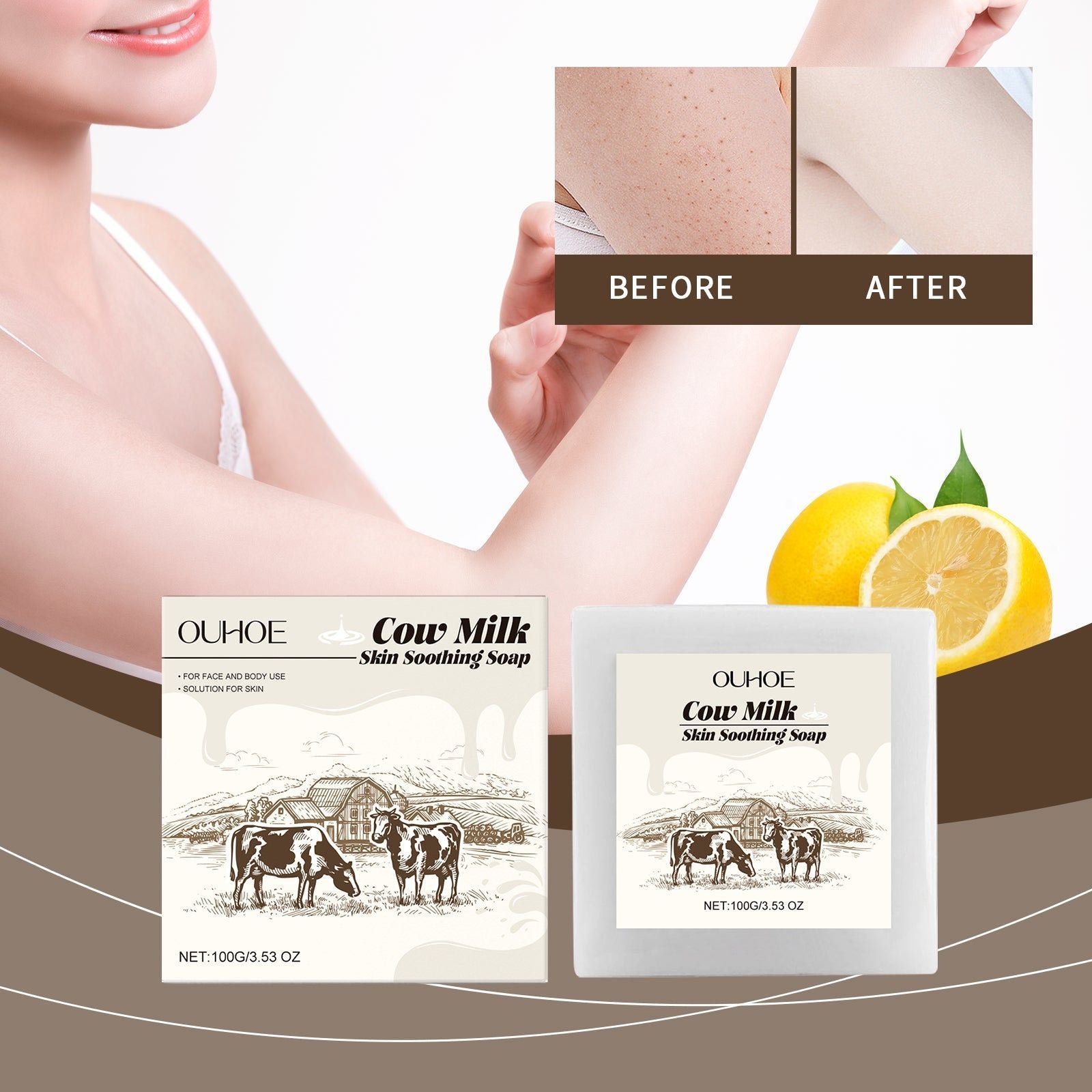 Body Cleansing Soap for Face and Body, Moisturizing, Anti-Aging, Gentle Skin Care ,100g