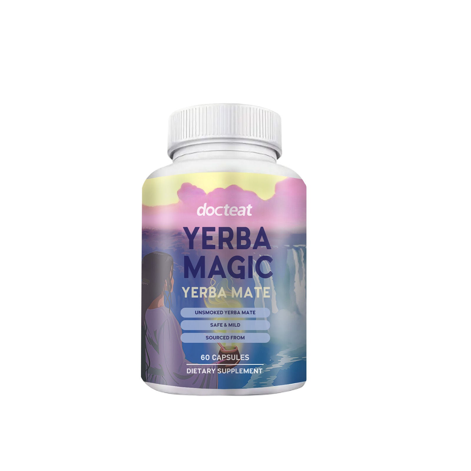 Boost Energy and Body Care with Yerba Mate Capsules, Natural Focus Support ,60pcs