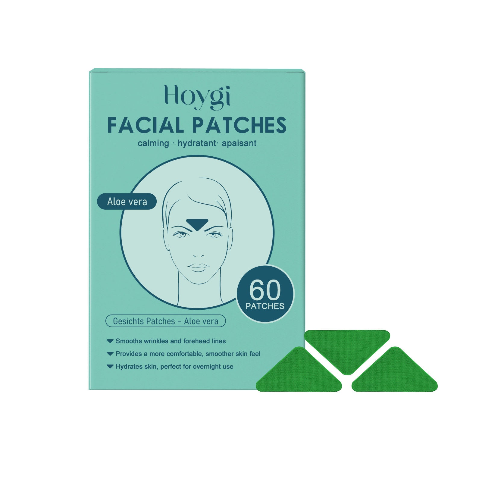 Aloe Vera Forehead Patches, Hydrating and Moisturizing, Reduce Fine Lines, Firming ,60pcs