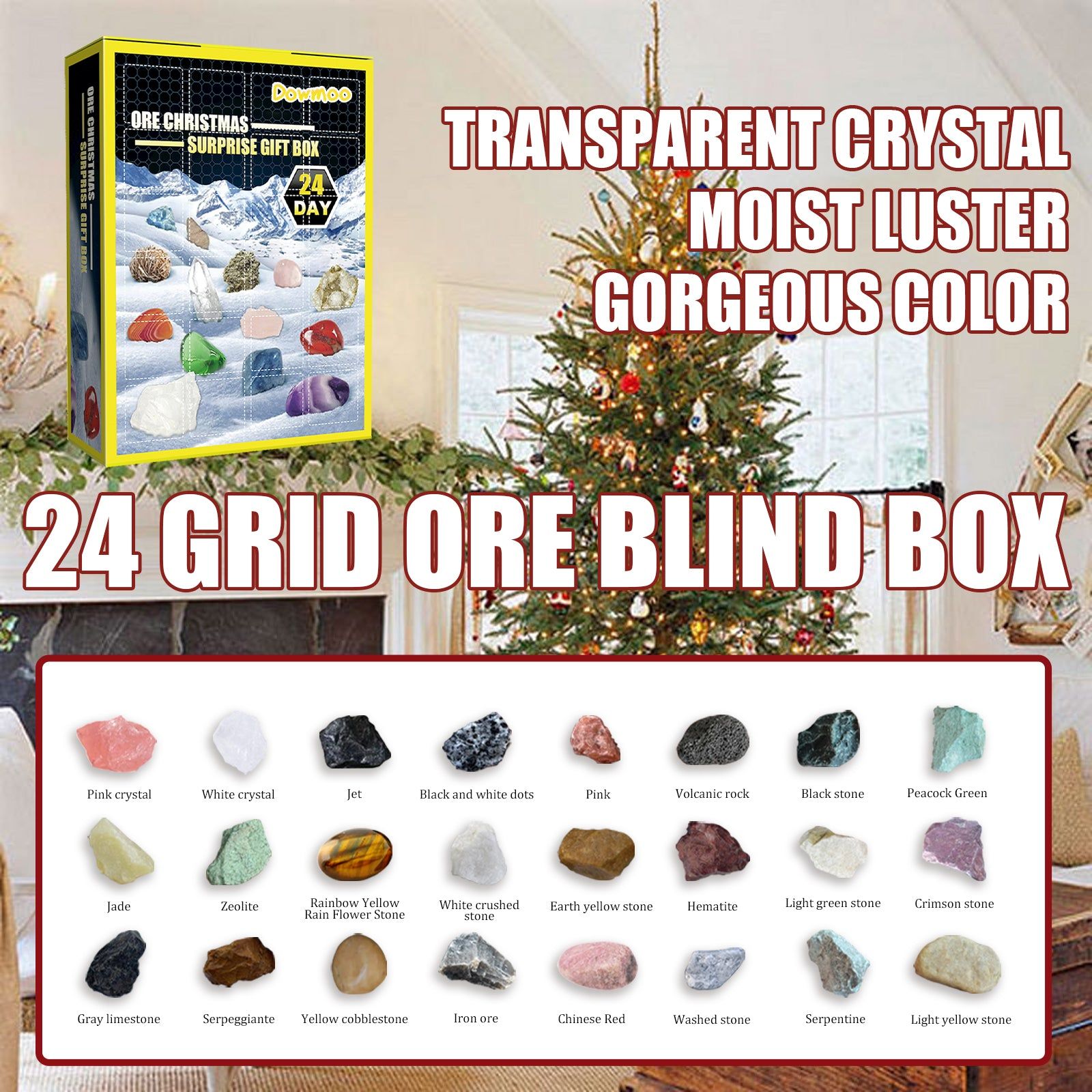 Christmas Ore Gift Box, Blind Box Toy, Surprise Puzzle, Kids Holiday Gift ,1pcs