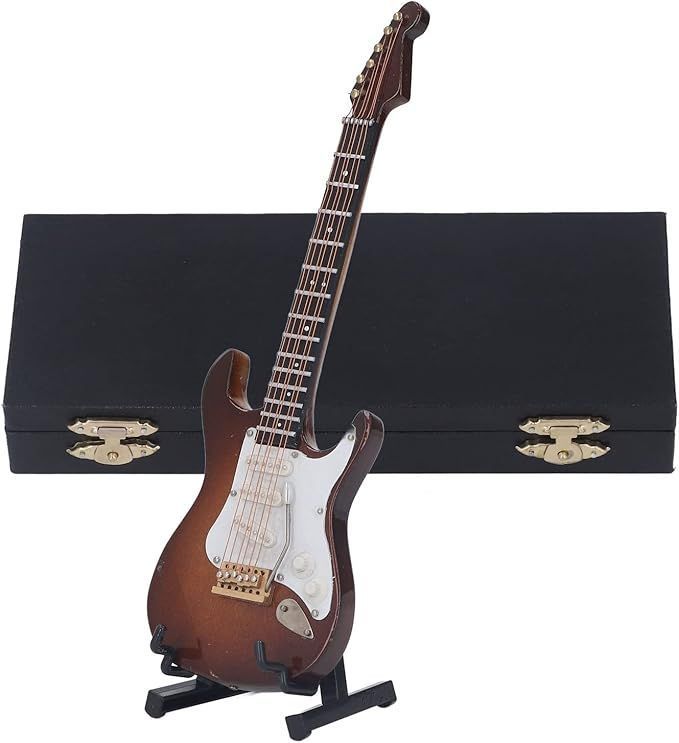Mini Musical Instrument Miniature Electric Guitar Model Desktop Decoration Gift