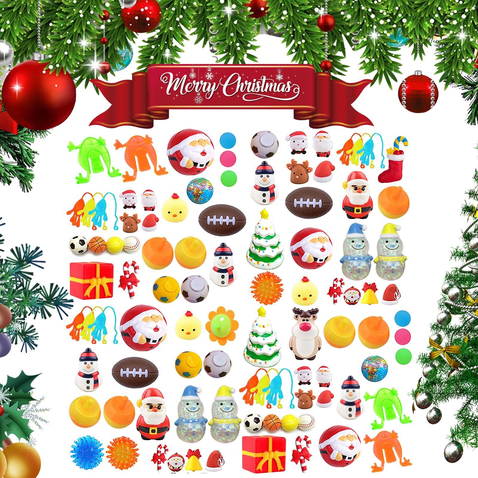 Christmas Surprise Blind Box, Fun Holiday Gifts, Stress Relief Toys, Festive Celebration ,24 frames