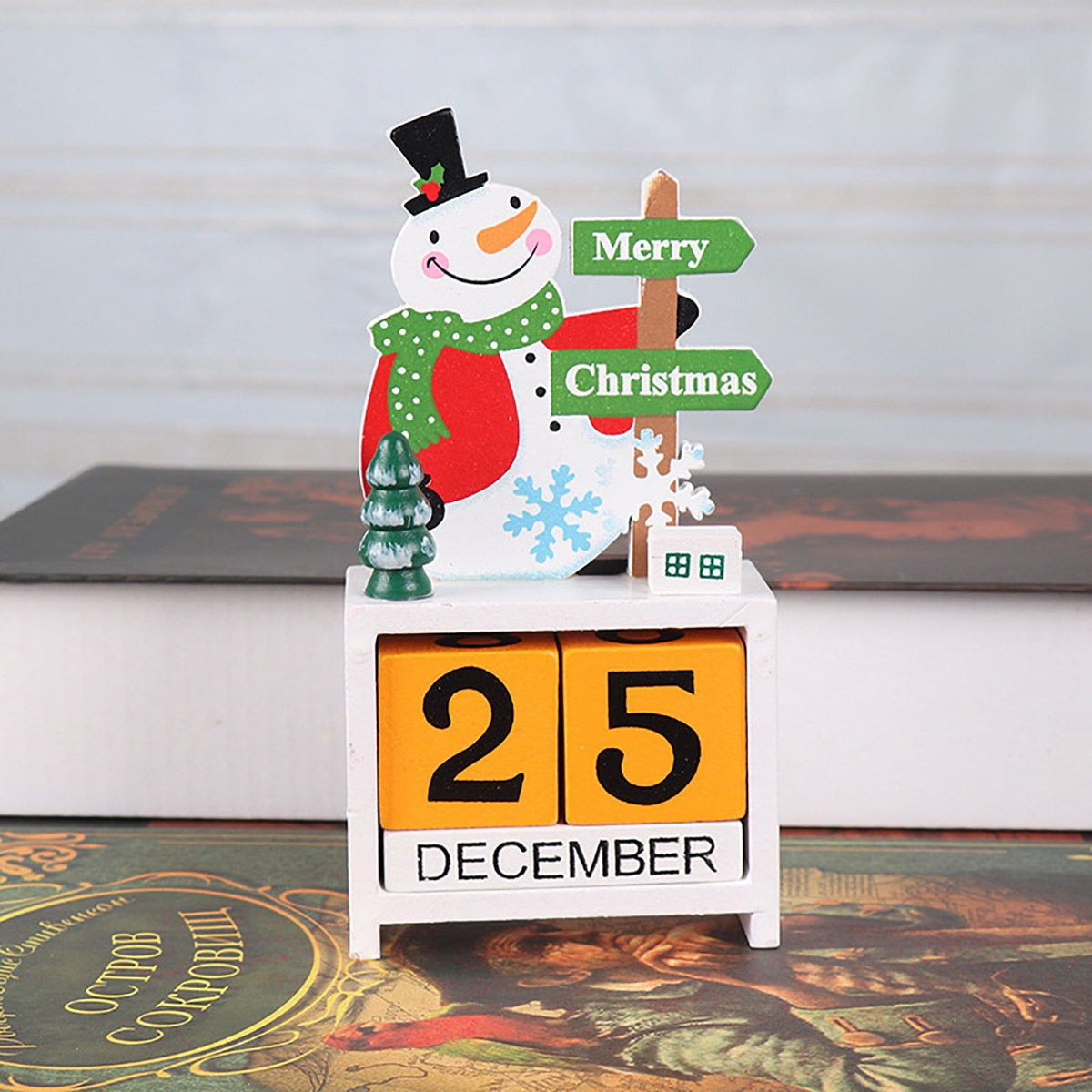 Christmas Calendar Mini Wooden Advent Countdown Calendar Ornaments Gifts