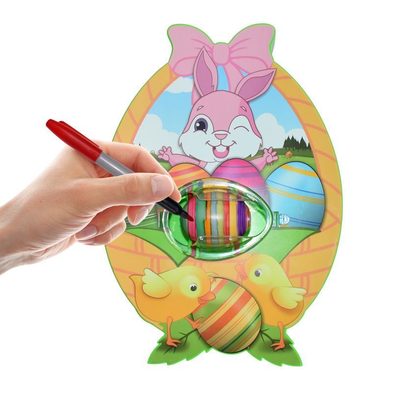Easter Egg Coloring Kits with 3 Eggs 8 Markers Egg Dye Kit Spinner Machine