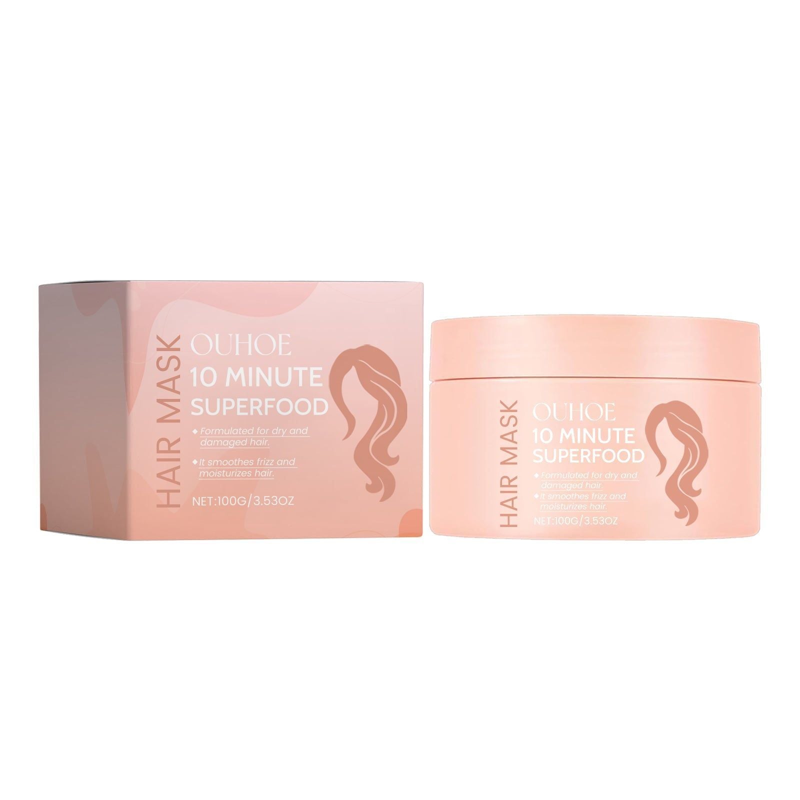 10 Min Superfood Hair Mask, Nourishing Hydrating Repair for Damaged Hair, Glossy Smooth Oil Control ,100g