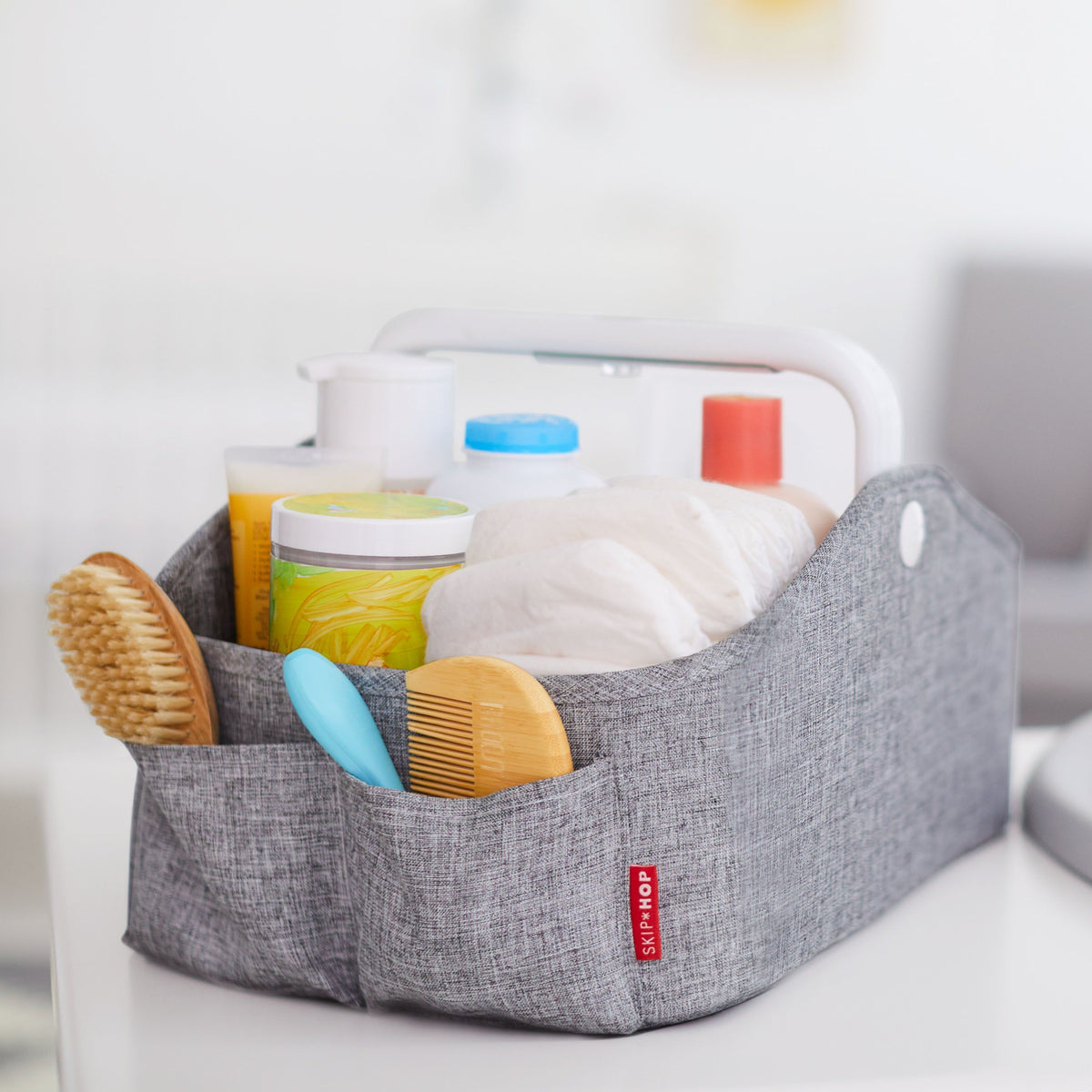 Skip Hop Light-Up Diaper Caddy - Grey